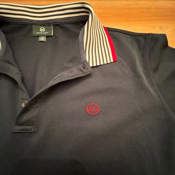 Mens Navy Blue AG Adriano Goldschmied Green Label Polo size Medium - Picture 3 of 5